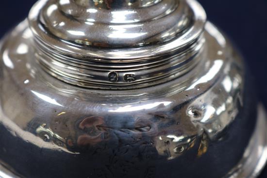 A George III silver wine funnel, Thomas Harper I, London, 1792,	 13cm.